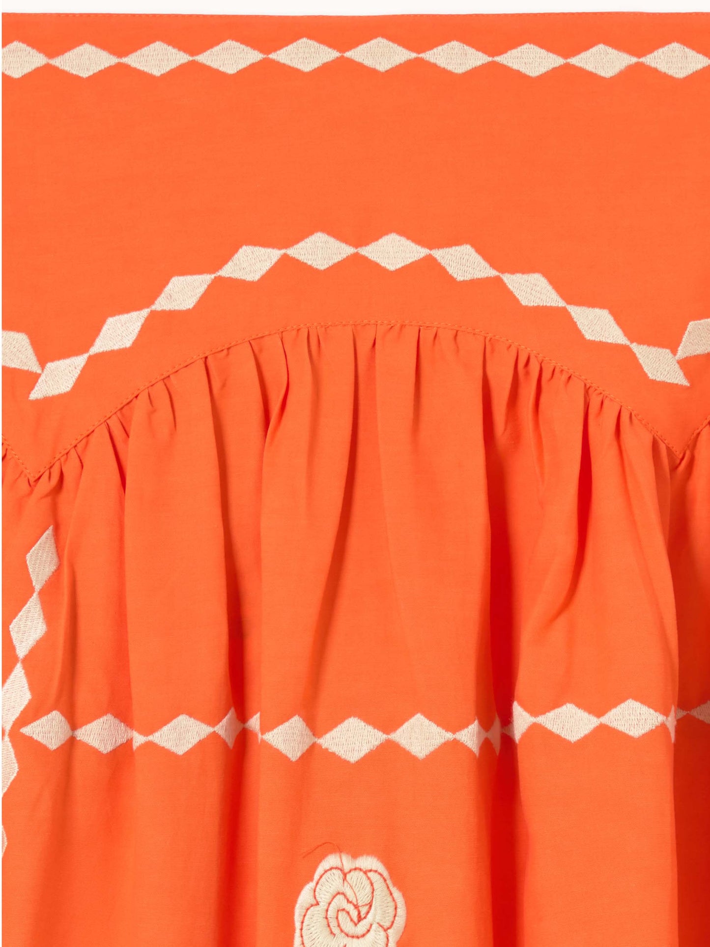 Red Embroidered Skirt