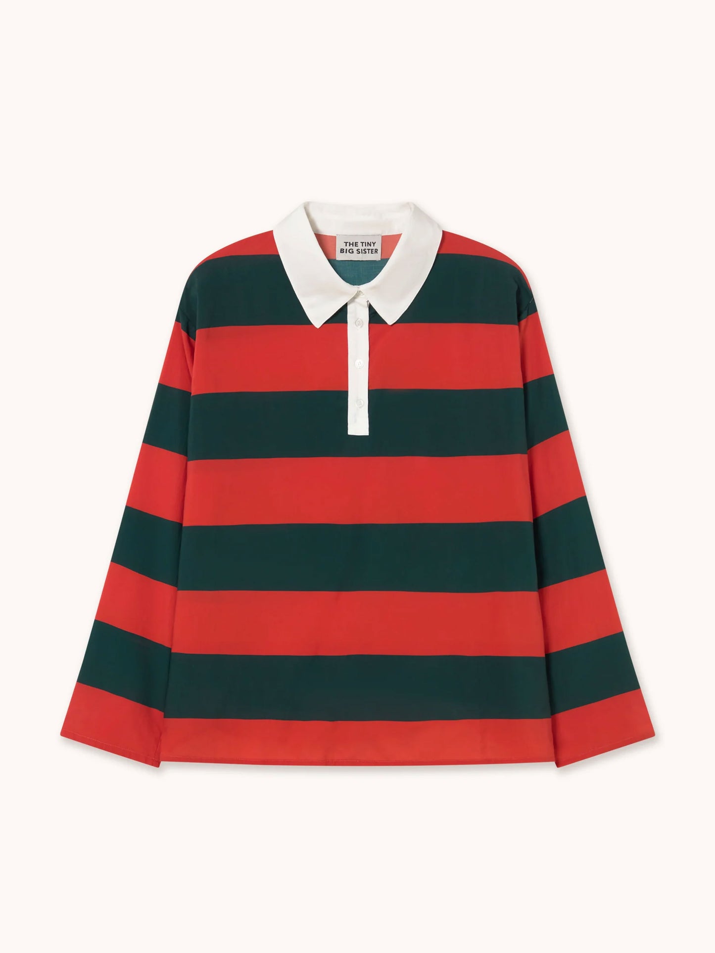 Striped Polo Collar Blouse