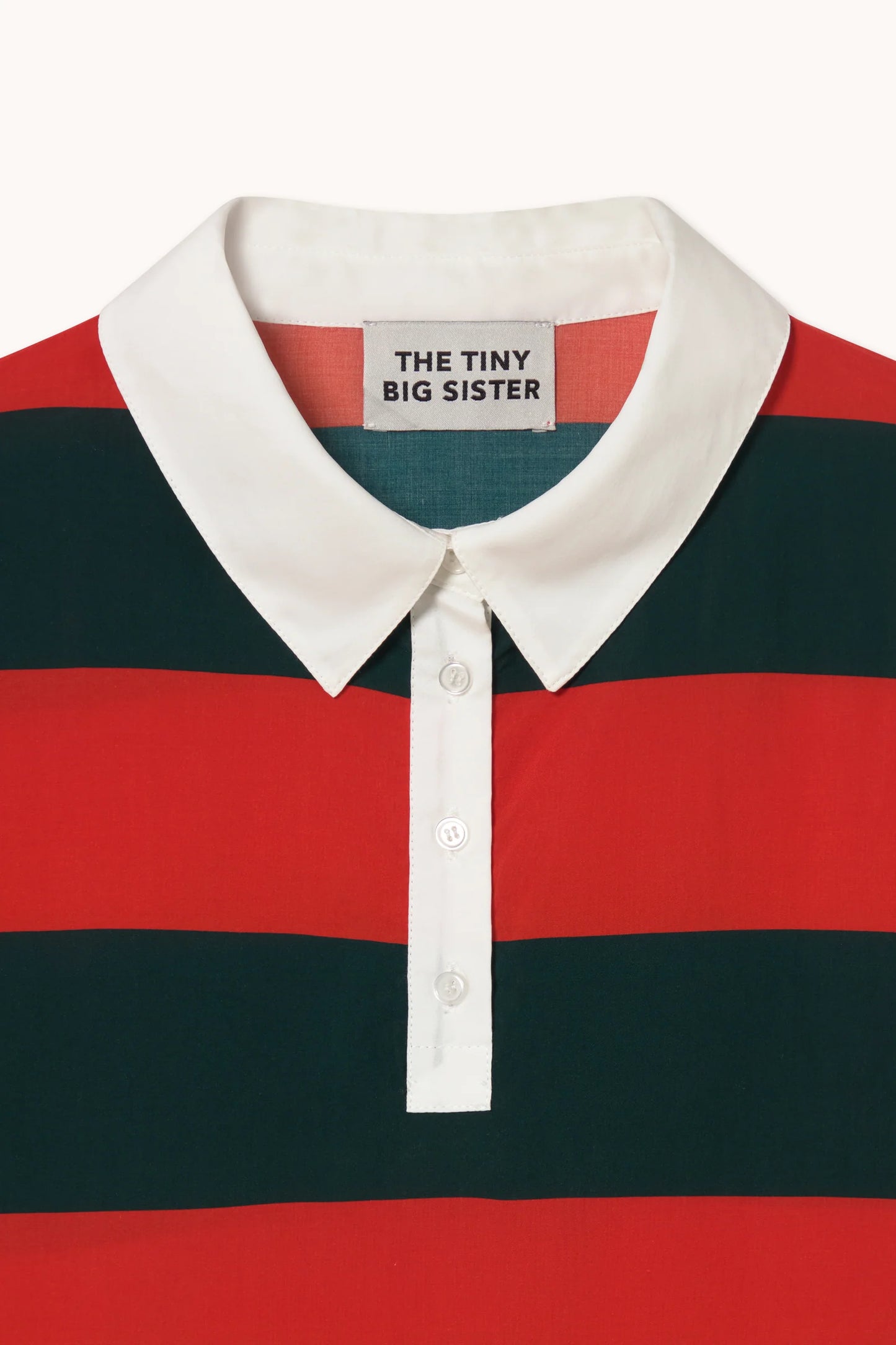 Striped Polo Collar Blouse