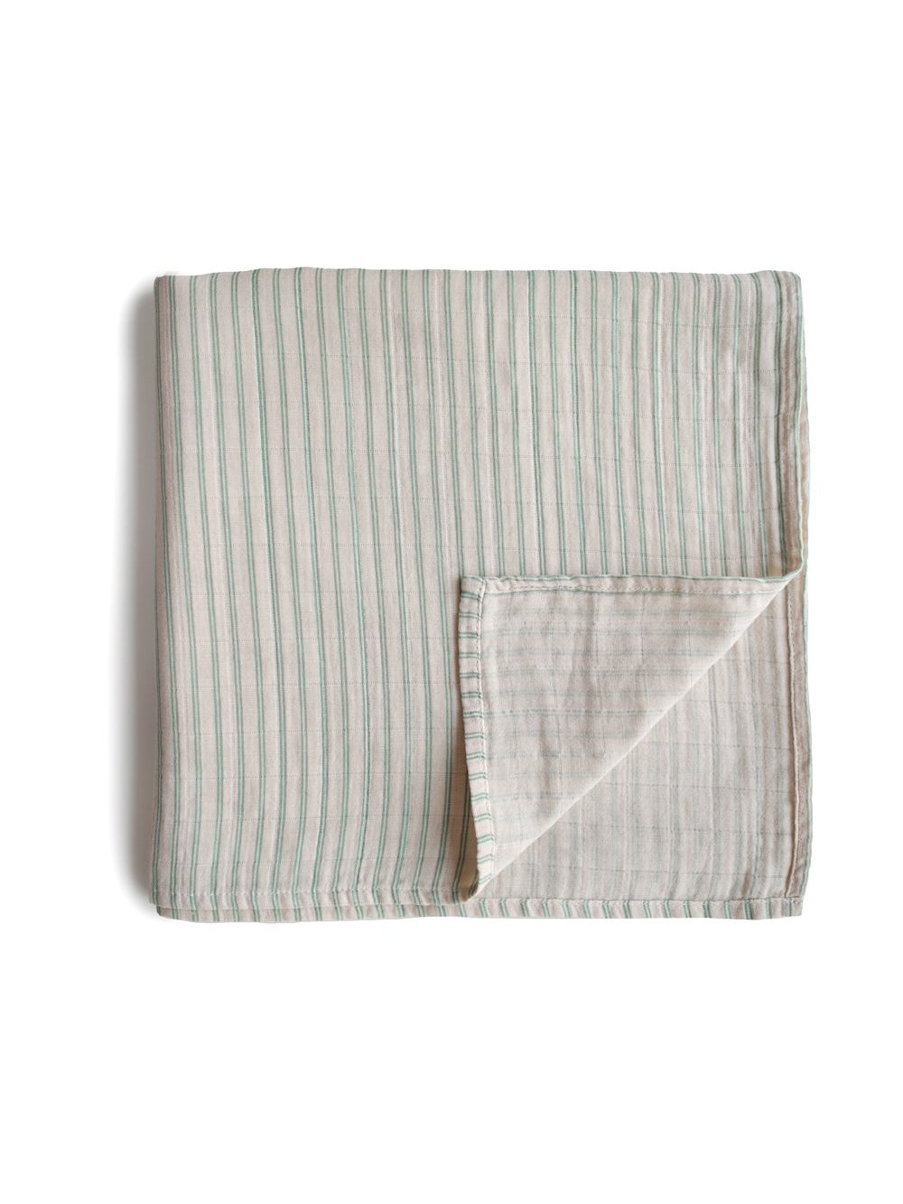 Sage Stripe Muslin Swaddle