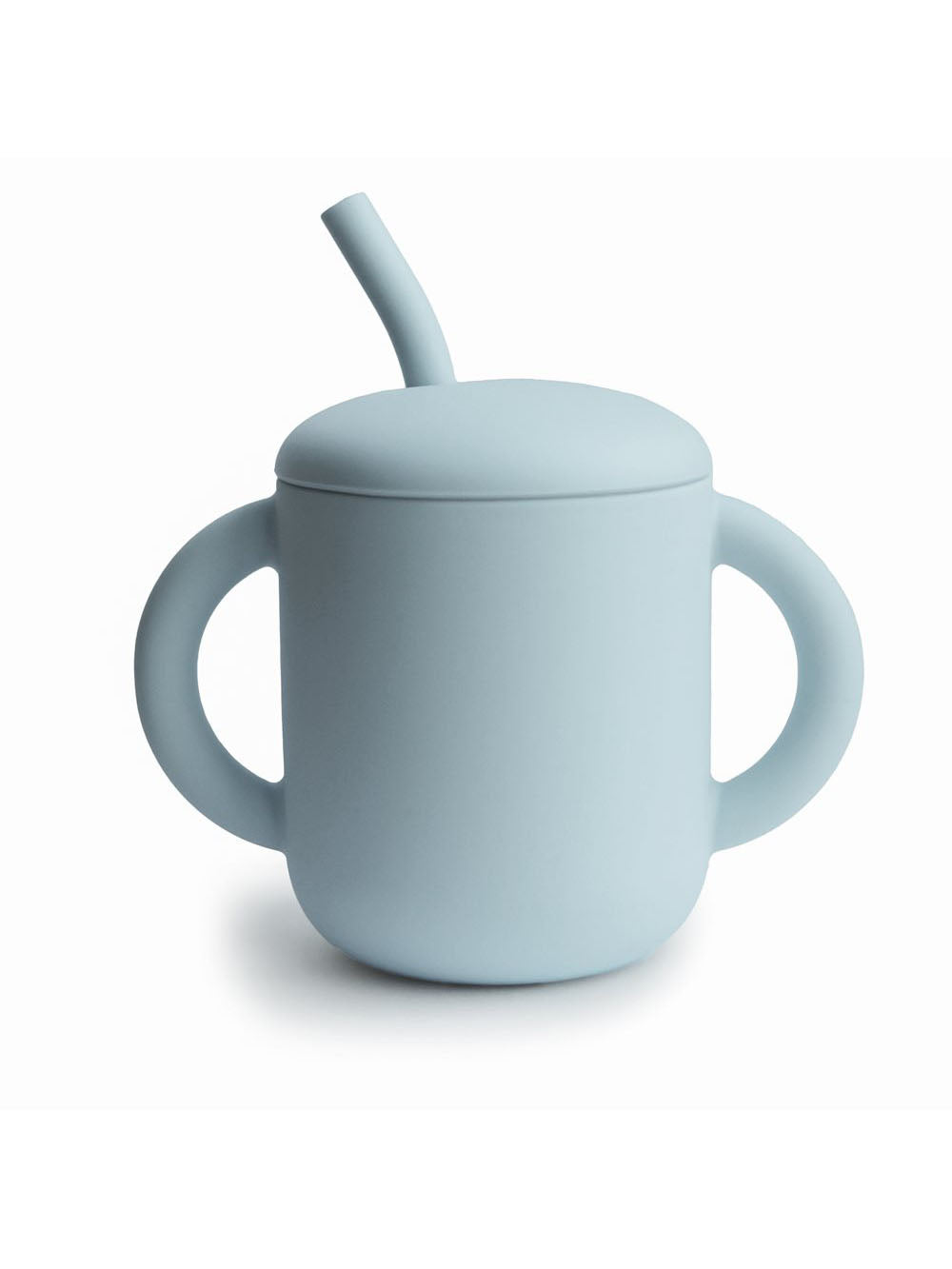 Powder Blue Silicone Training Cup & Straw