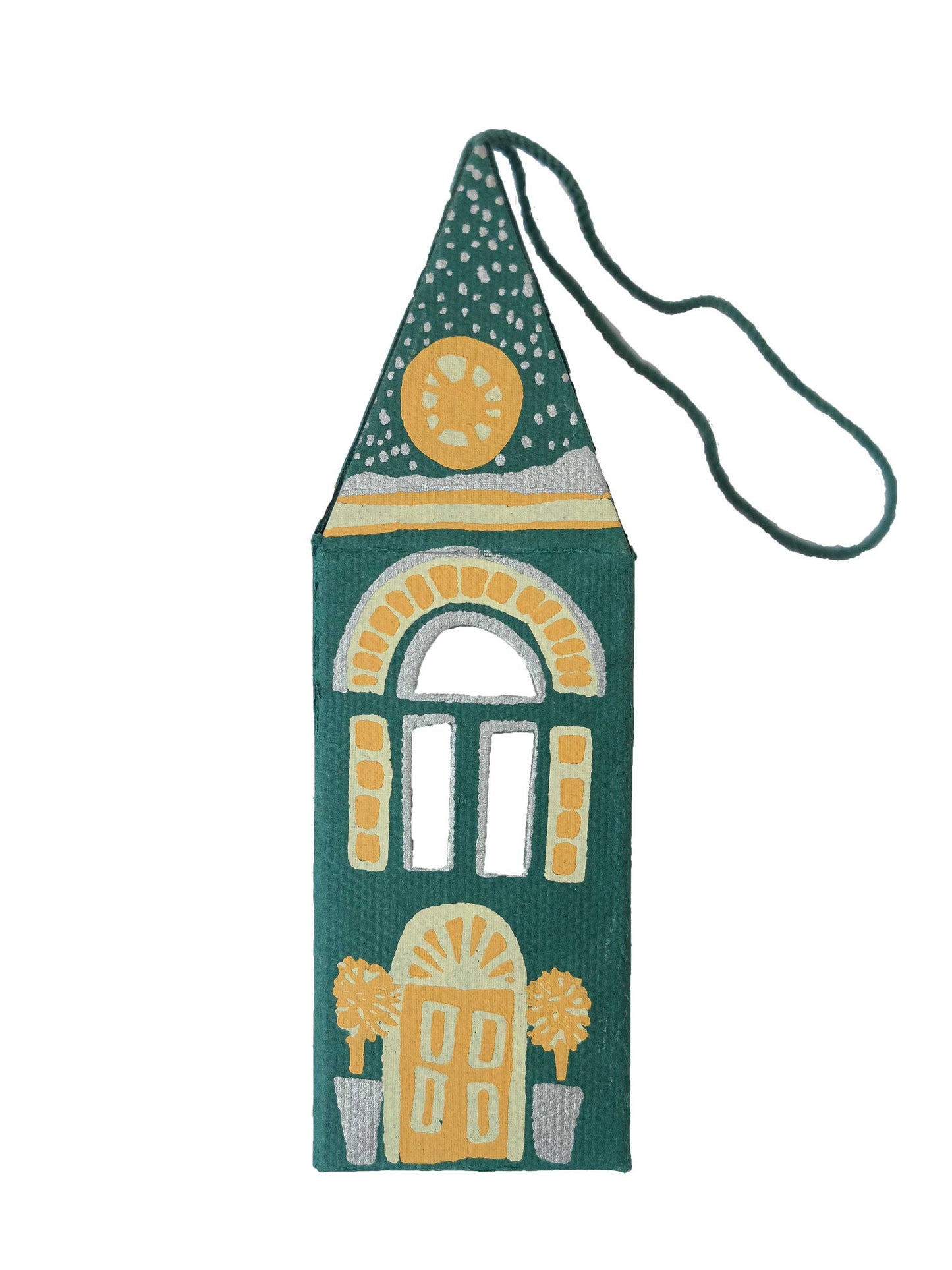 Winter Steeple Screen-Printed Board Decoration