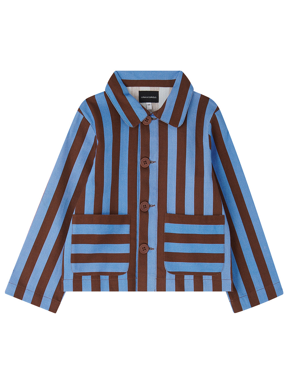 Brown & Cornflower Stripe Arnie Jacket
