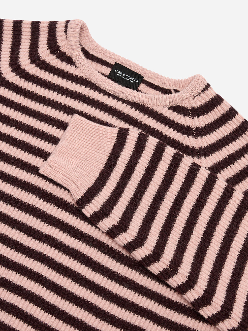 Peaches & Cocoa Stripe Rib Knit Jumper