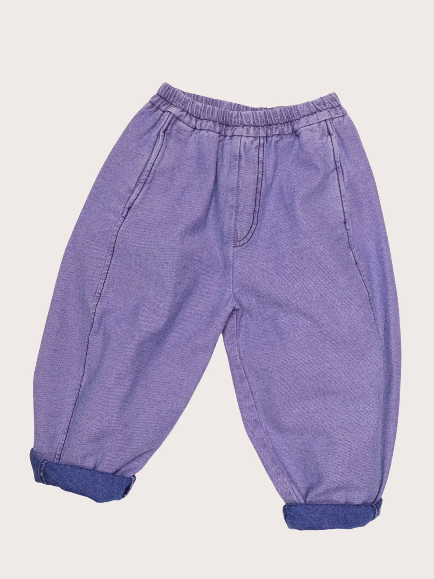 Lilac Overdye Denim Manu Trousers