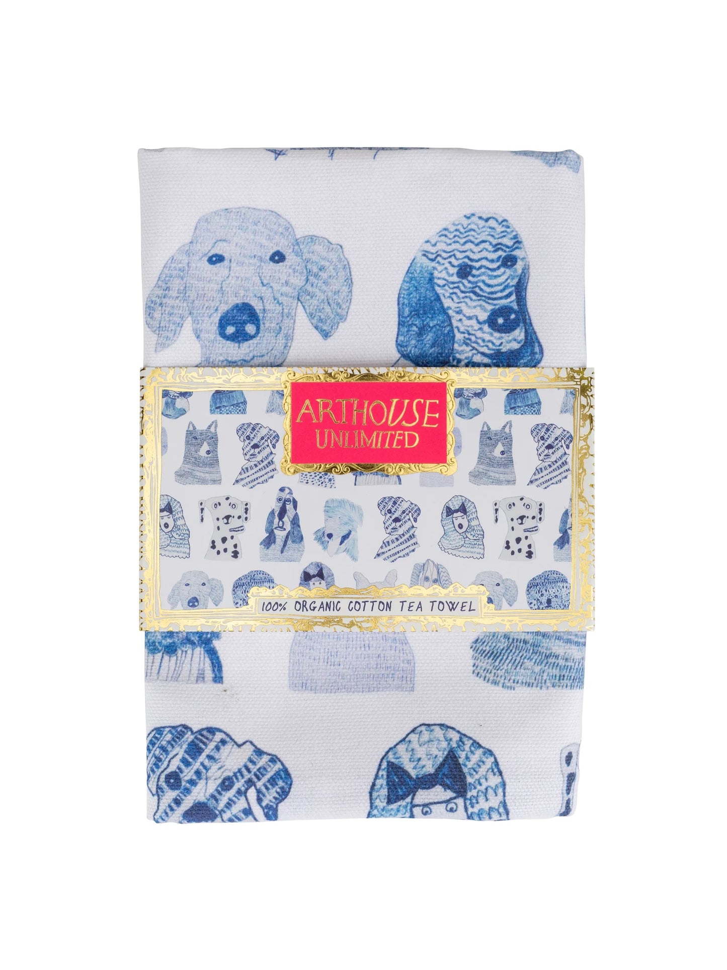 Blue Dogs Tea Towel
