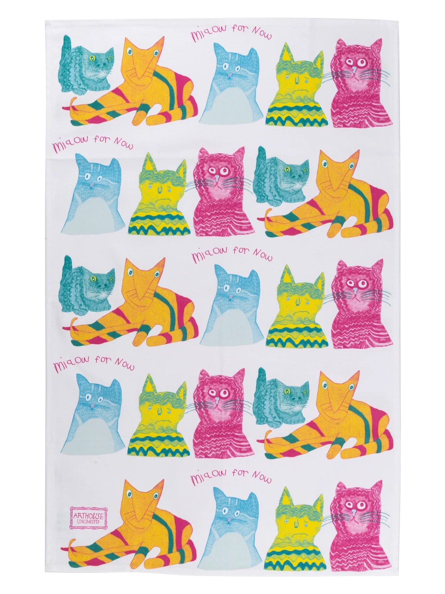 Miaow for Now Tea Towel
