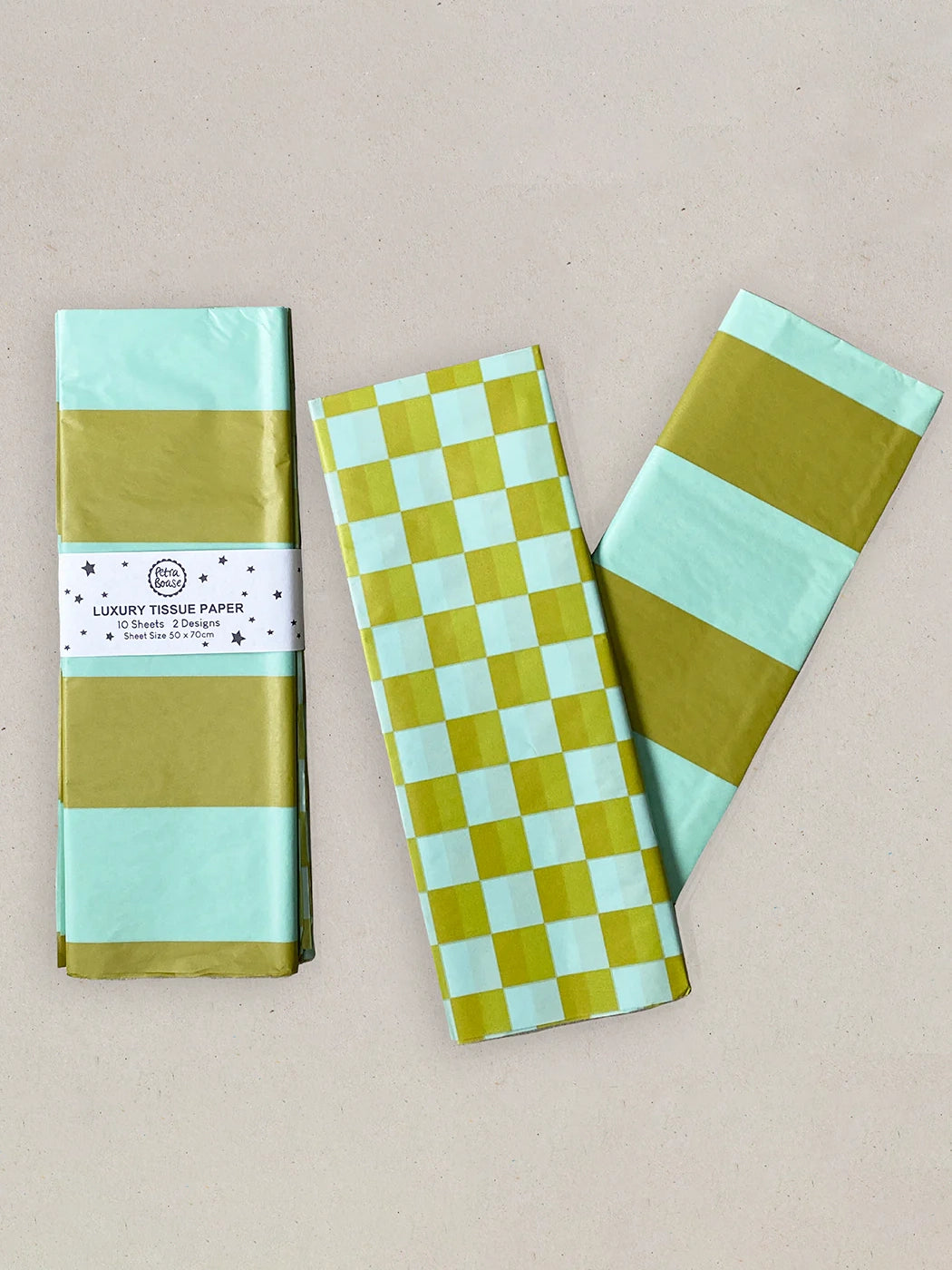 Pale Olive & Turquoise Luxury Tissue Paper