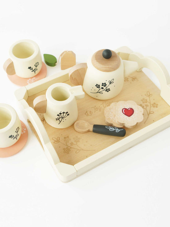 Wooden Tea Set & Tray