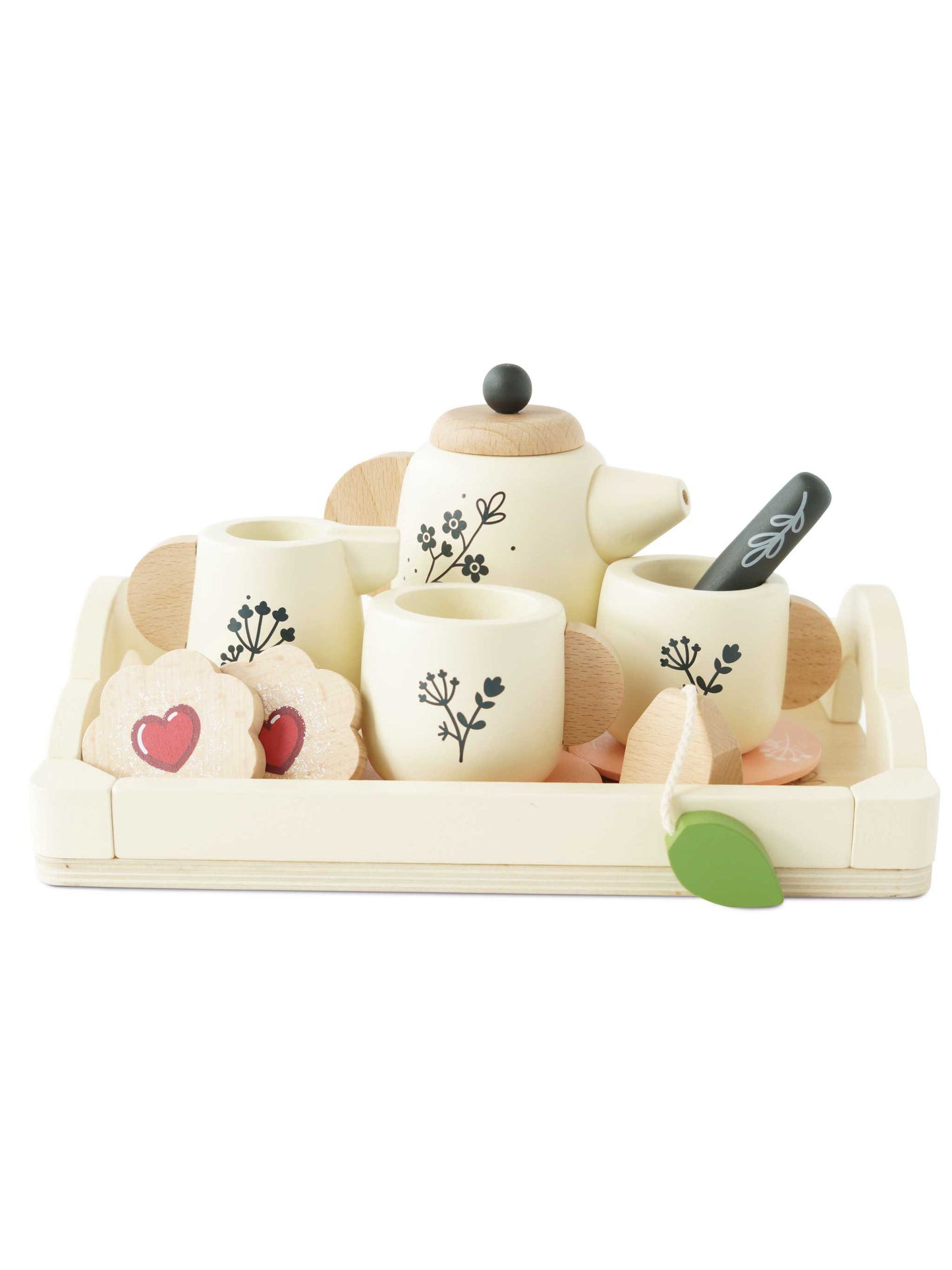 Wooden Tea Set & Tray