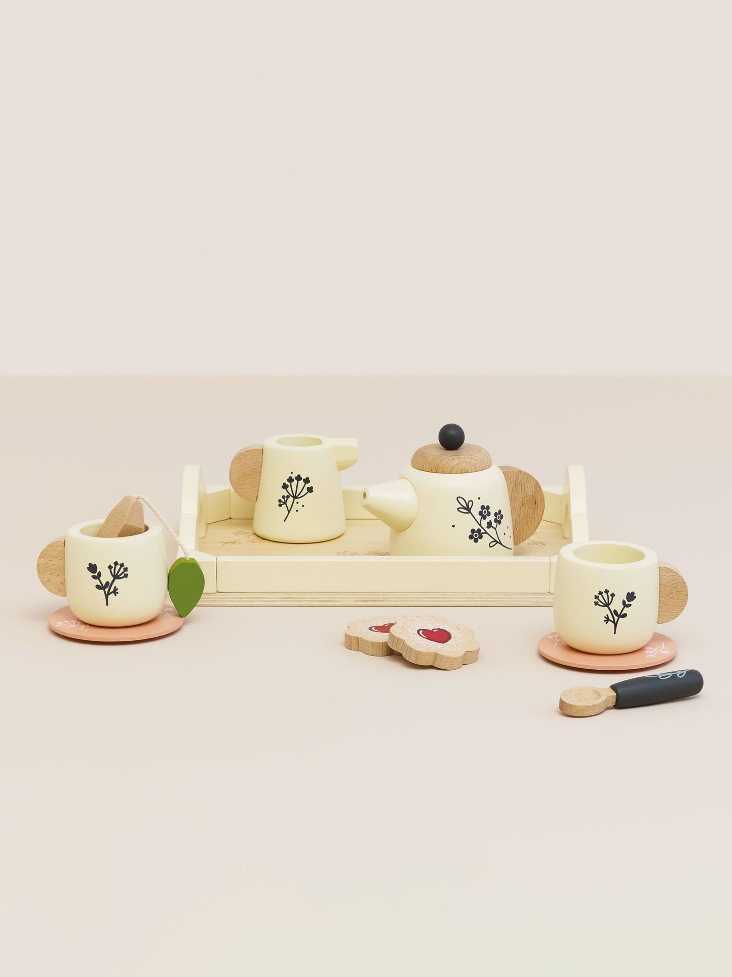 Wooden Tea Set & Tray