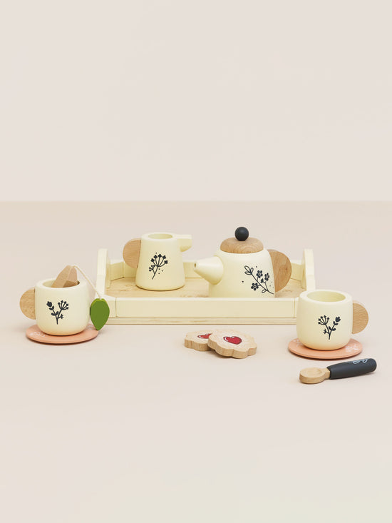 Wooden Tea Set & Tray