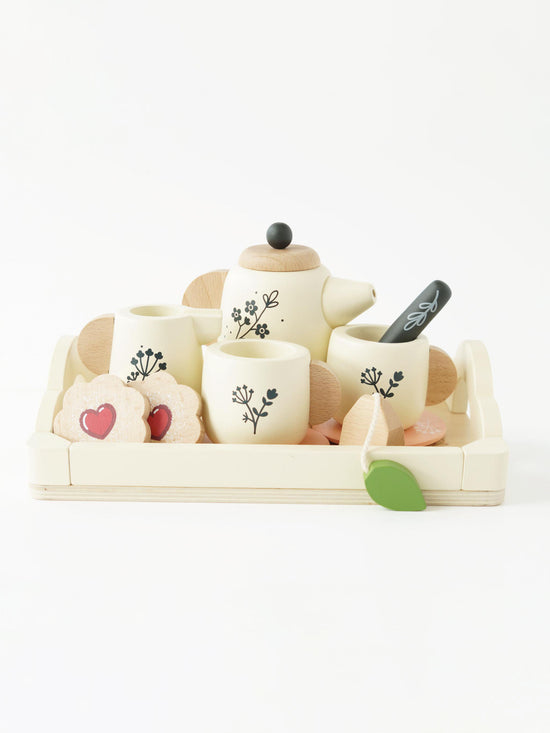 Wooden Tea Set & Tray