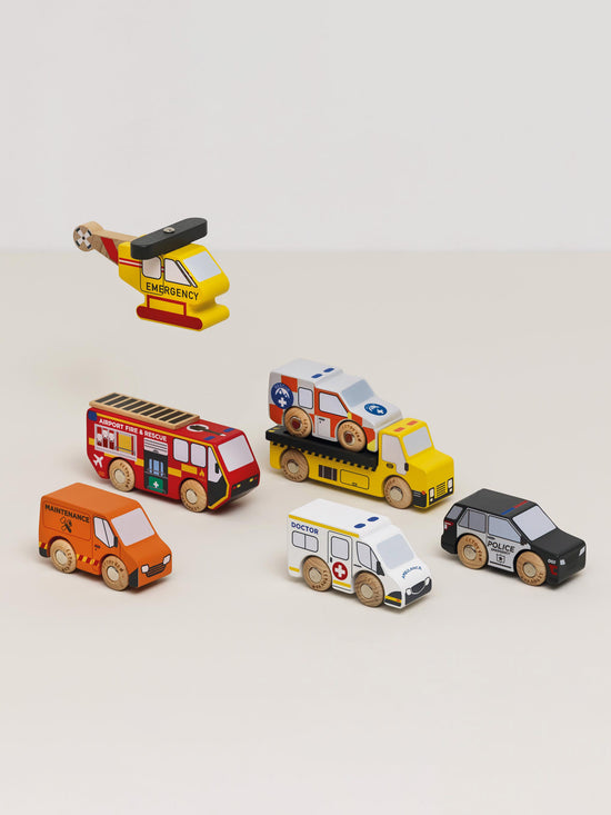 Emergency Helicopter & Rescue Cars