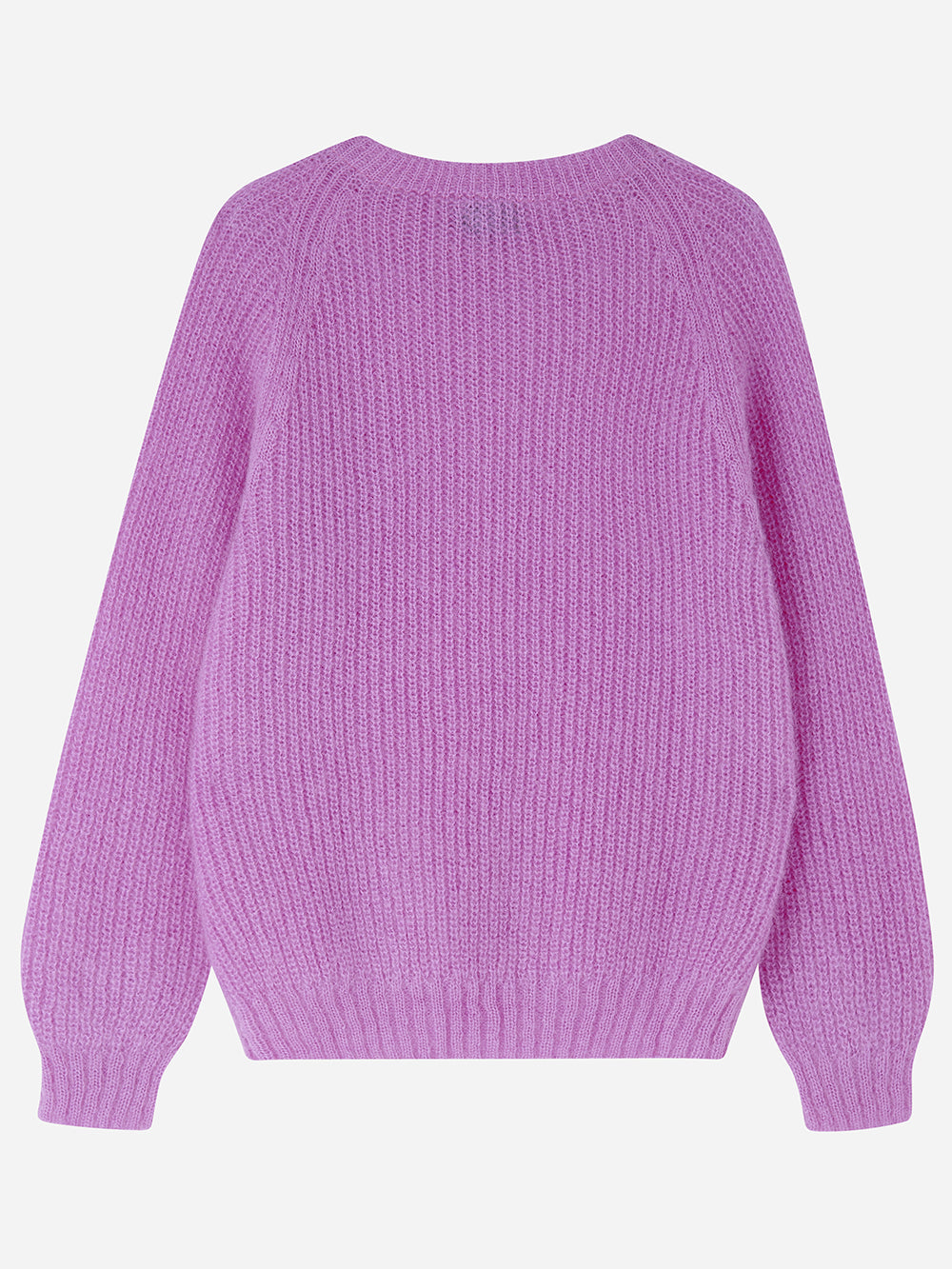 Taffy Pink Mohair Rib Sweater