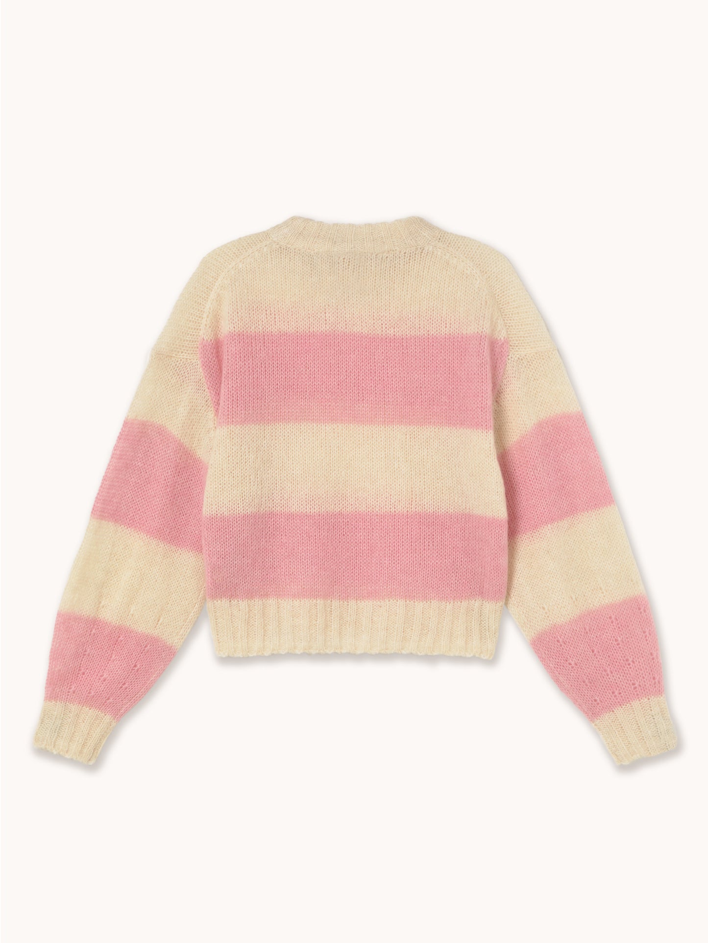Vanilla & Pink Oversized Striped Sweater