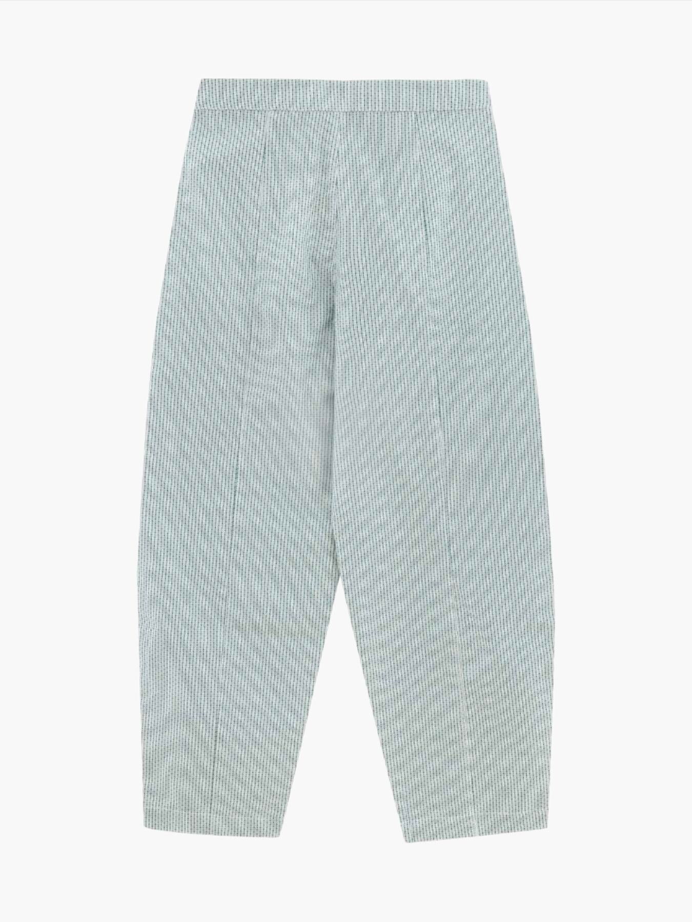Pine Green & Off White Cutlines Trousers