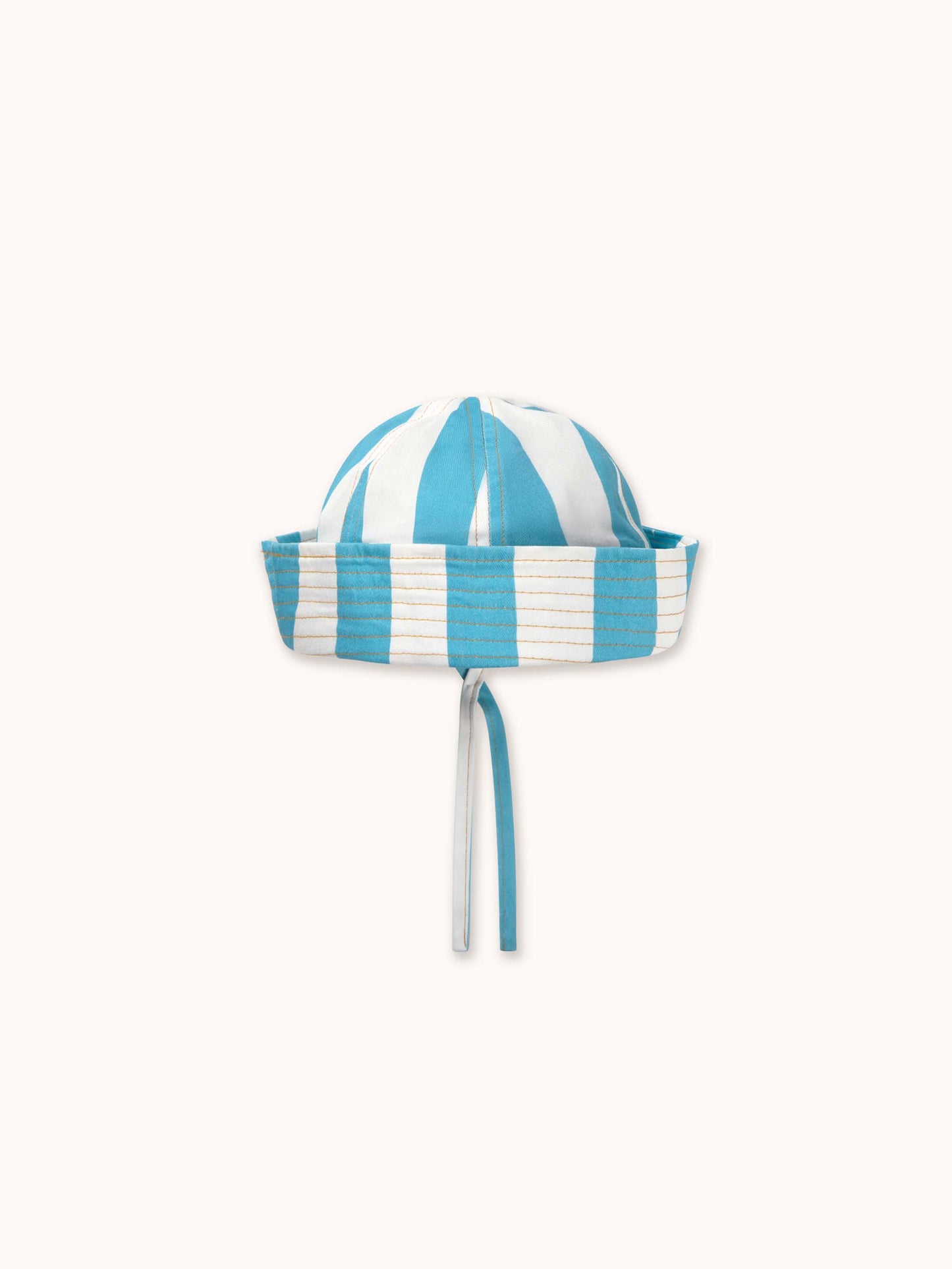 Light Cyan Stripes Twill Sailor Hat