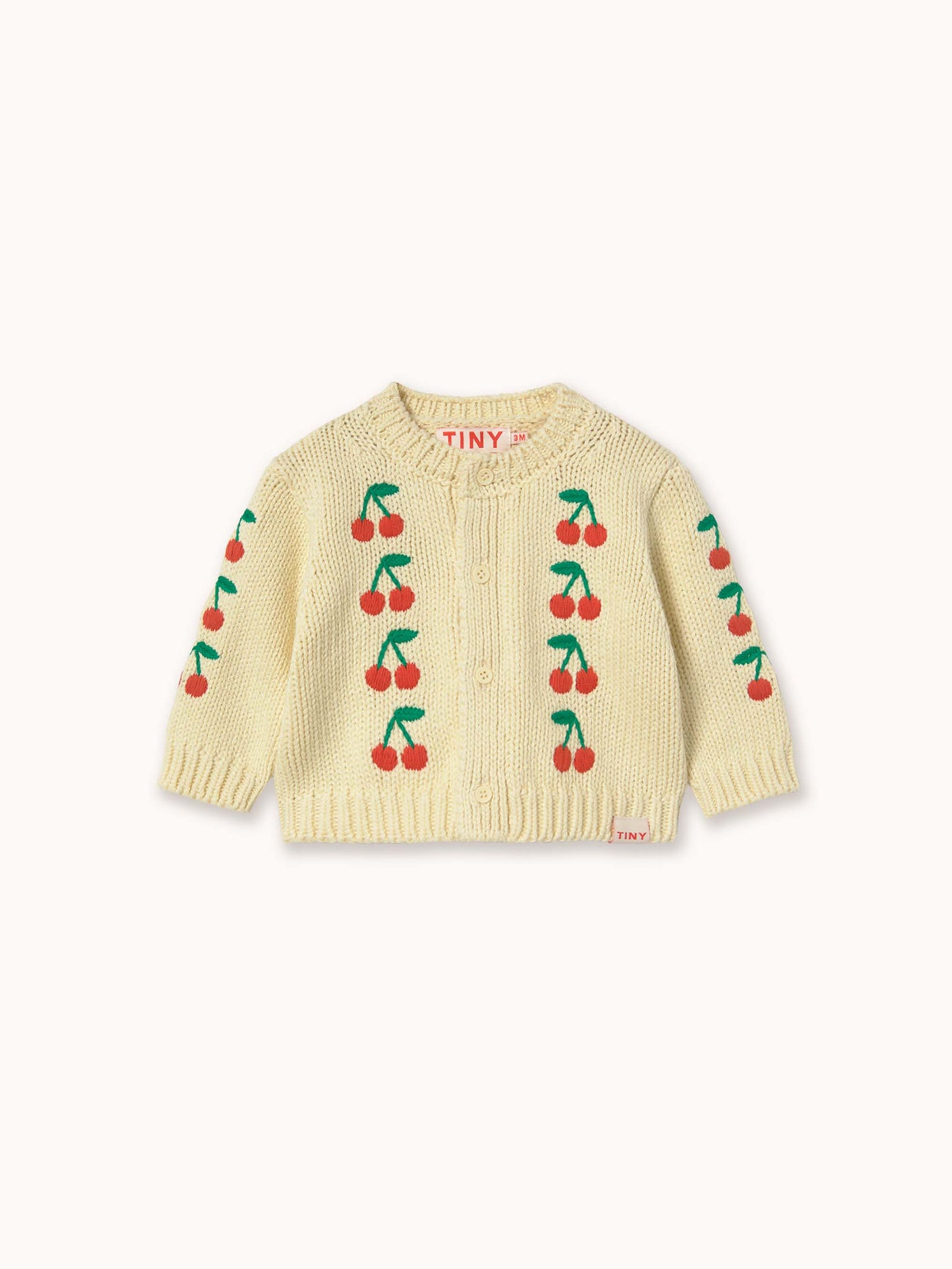 Mini Cherries Knitted Baby Cardigan
