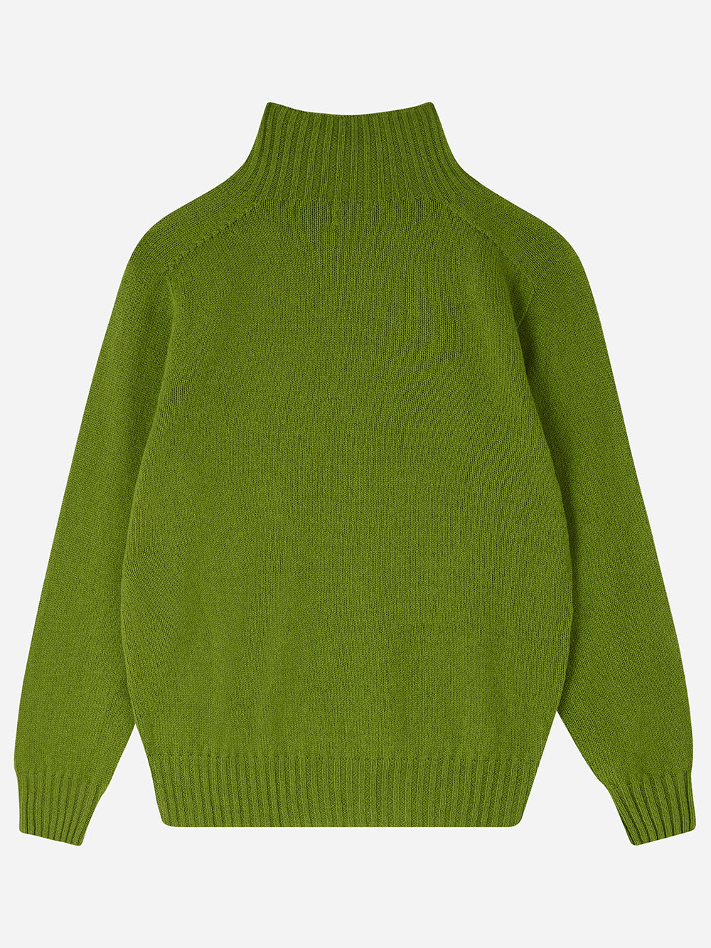 Vivid Green Mock Turtleneck Sweater