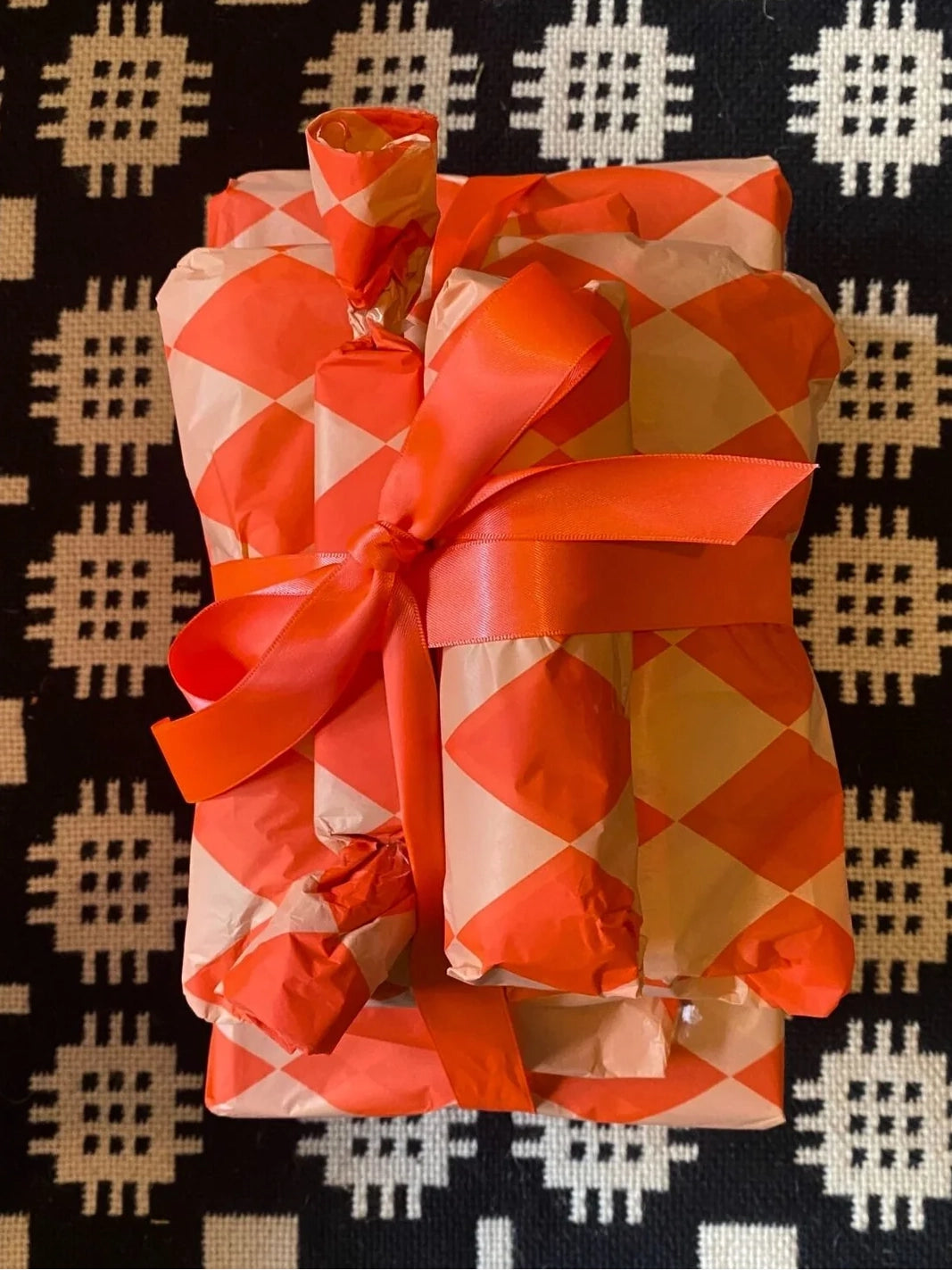 Fluoro Orange & Peach Luxury Tissue Paper