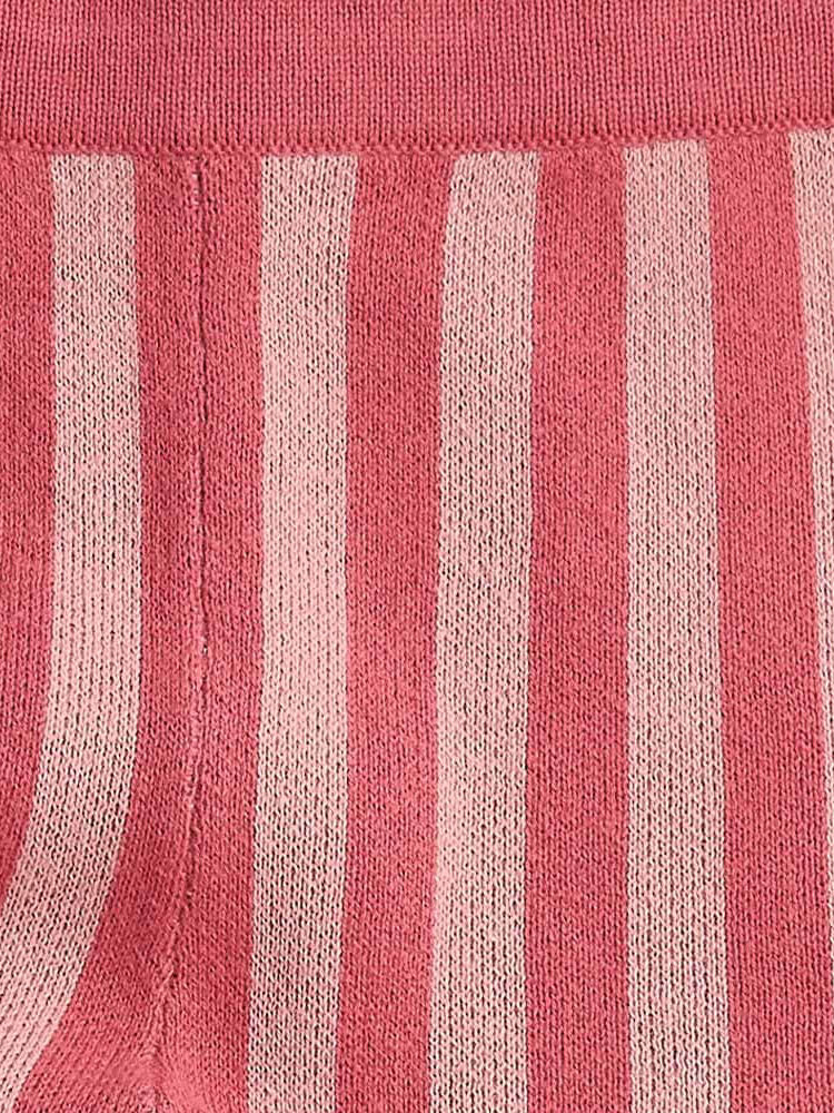 Pink Albie Stripe Knit Trousers
