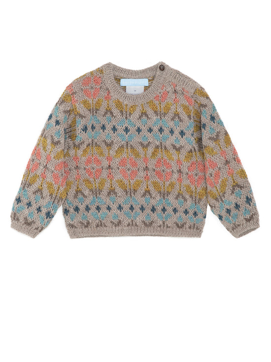 Alpaca Pattern Baby Sweater