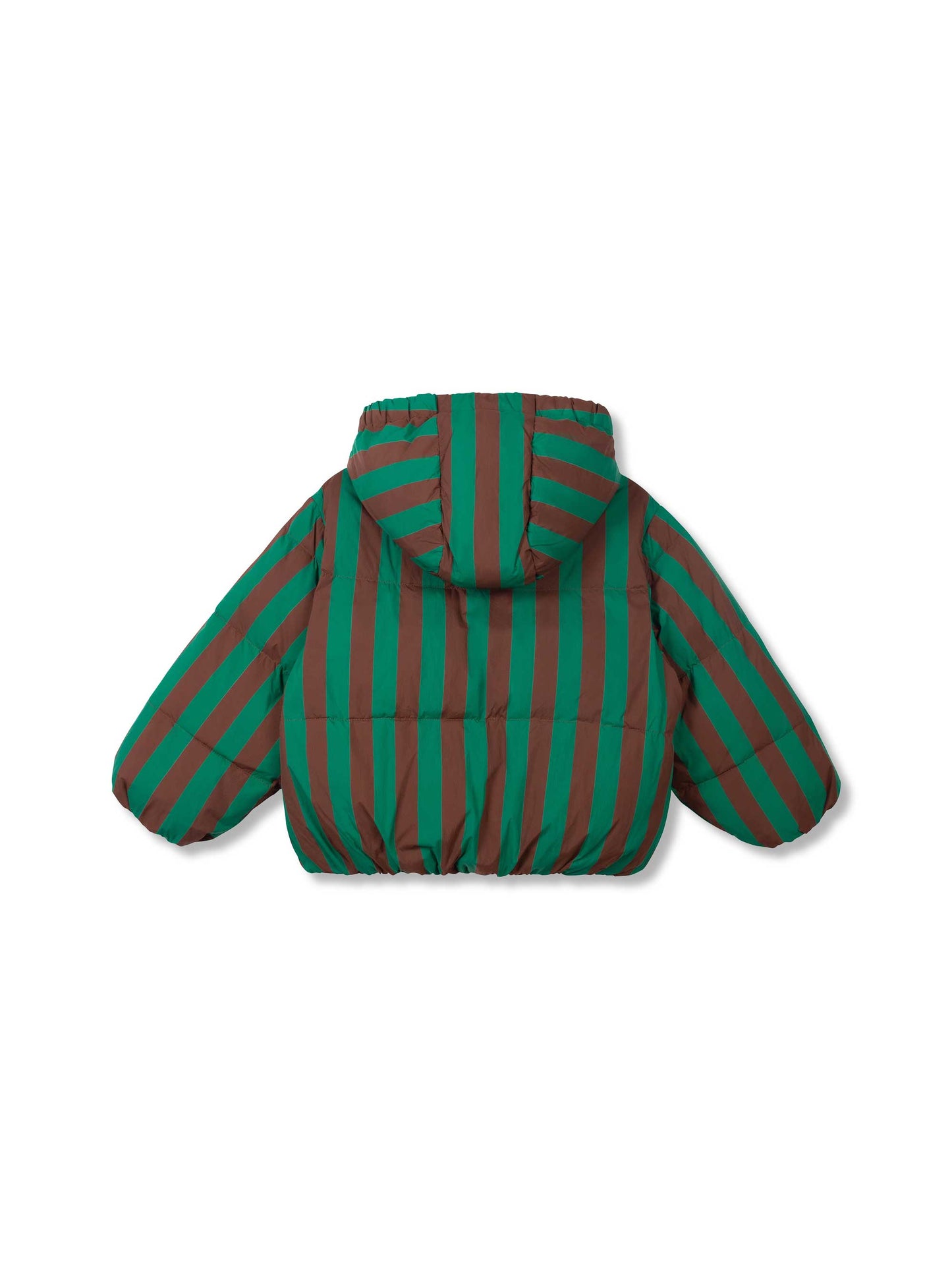 Studio Green & Cocoa Stripe Burletta Down Coat
