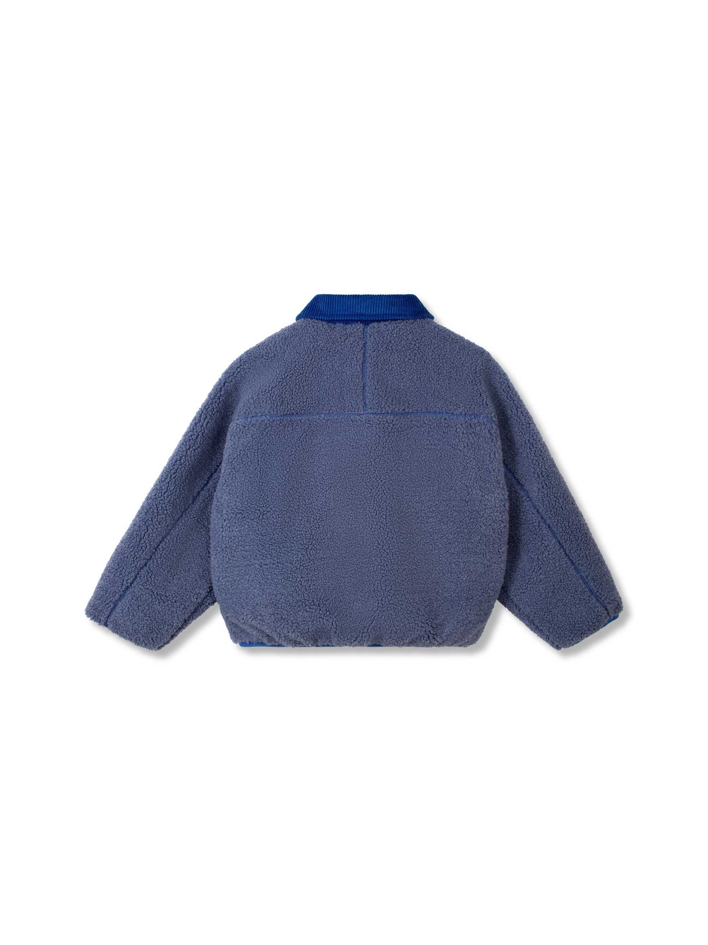 Blue Faux Fur Reversible Jacket