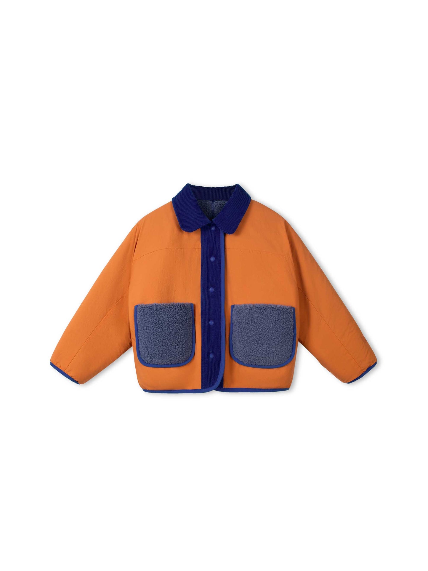 Blue Faux Fur Reversible Jacket