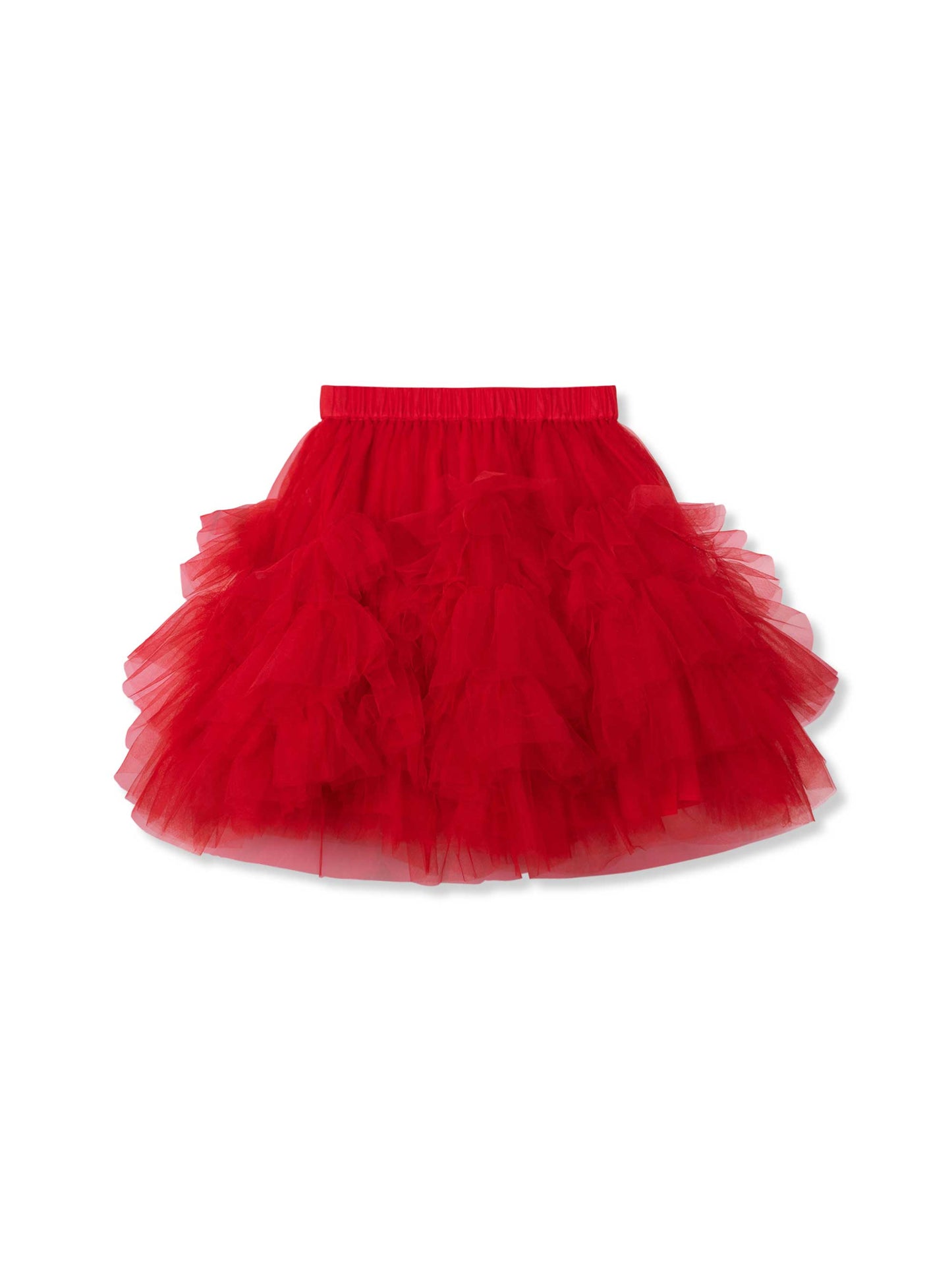 Ink Red Tux Tulle Skirt