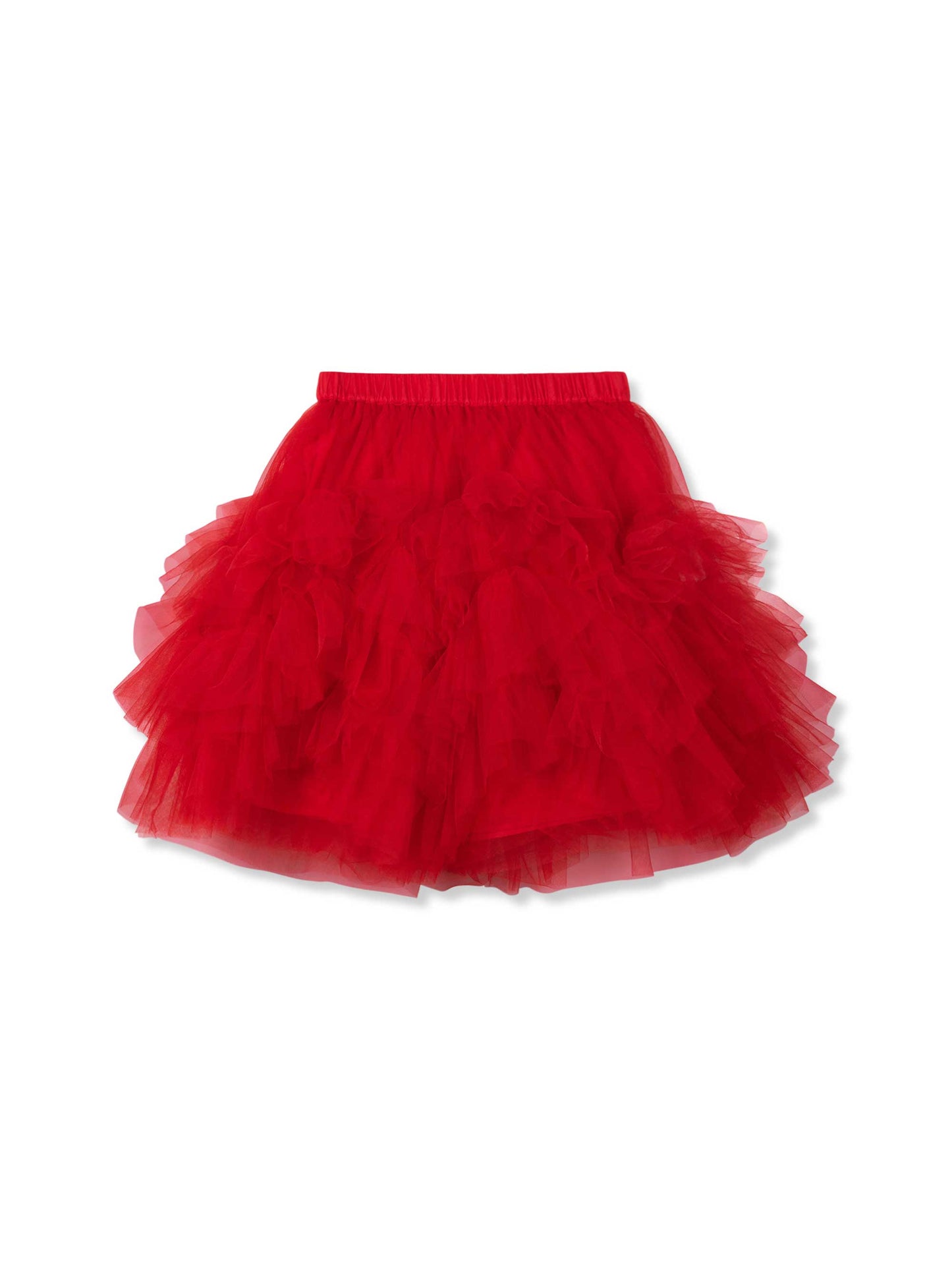 Ink Red Tux Tulle Skirt