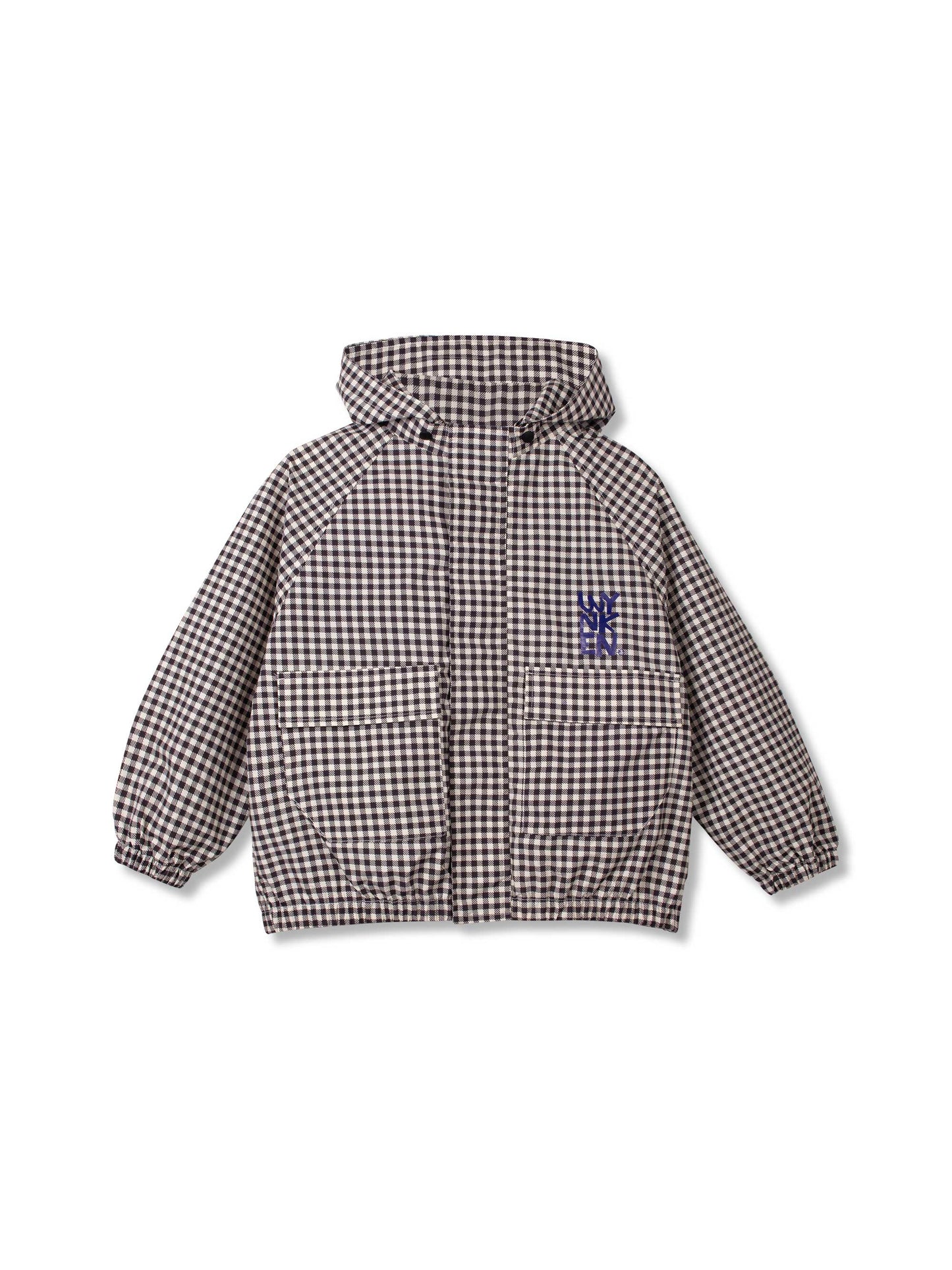 Black Gingham Lightweight Grid Jacket