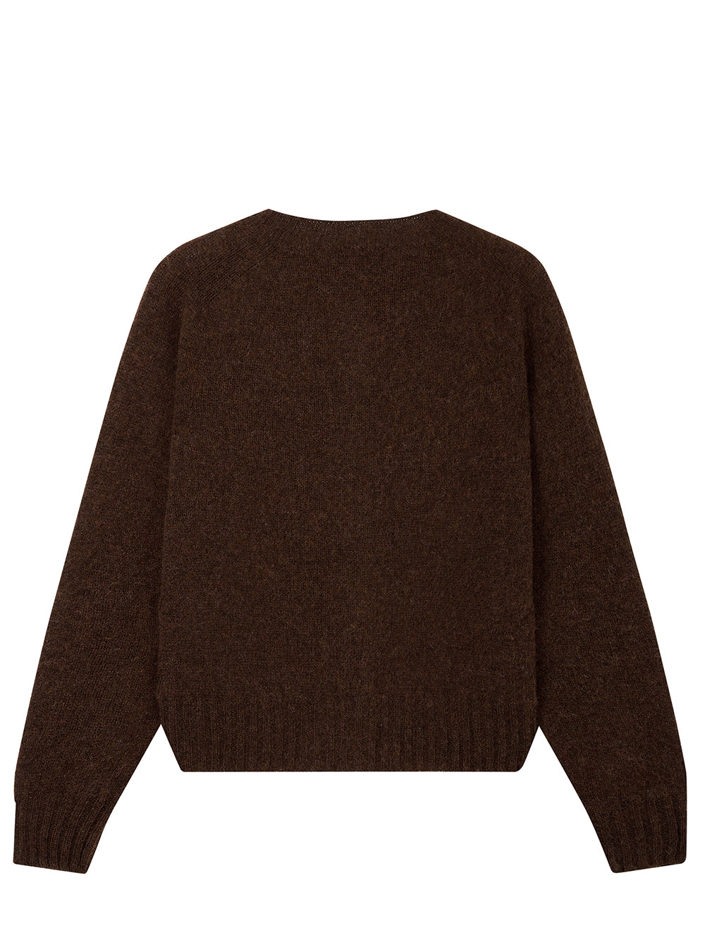 Brown Brushed Wool Cardigan