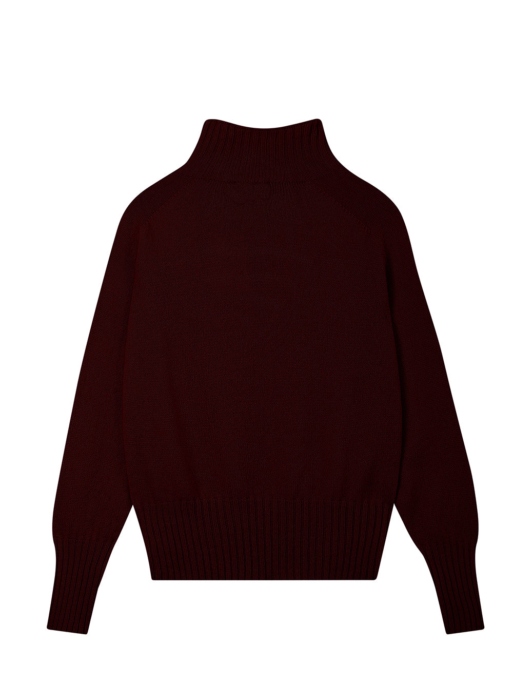 Burgundy Mock Turtleneck Sweater