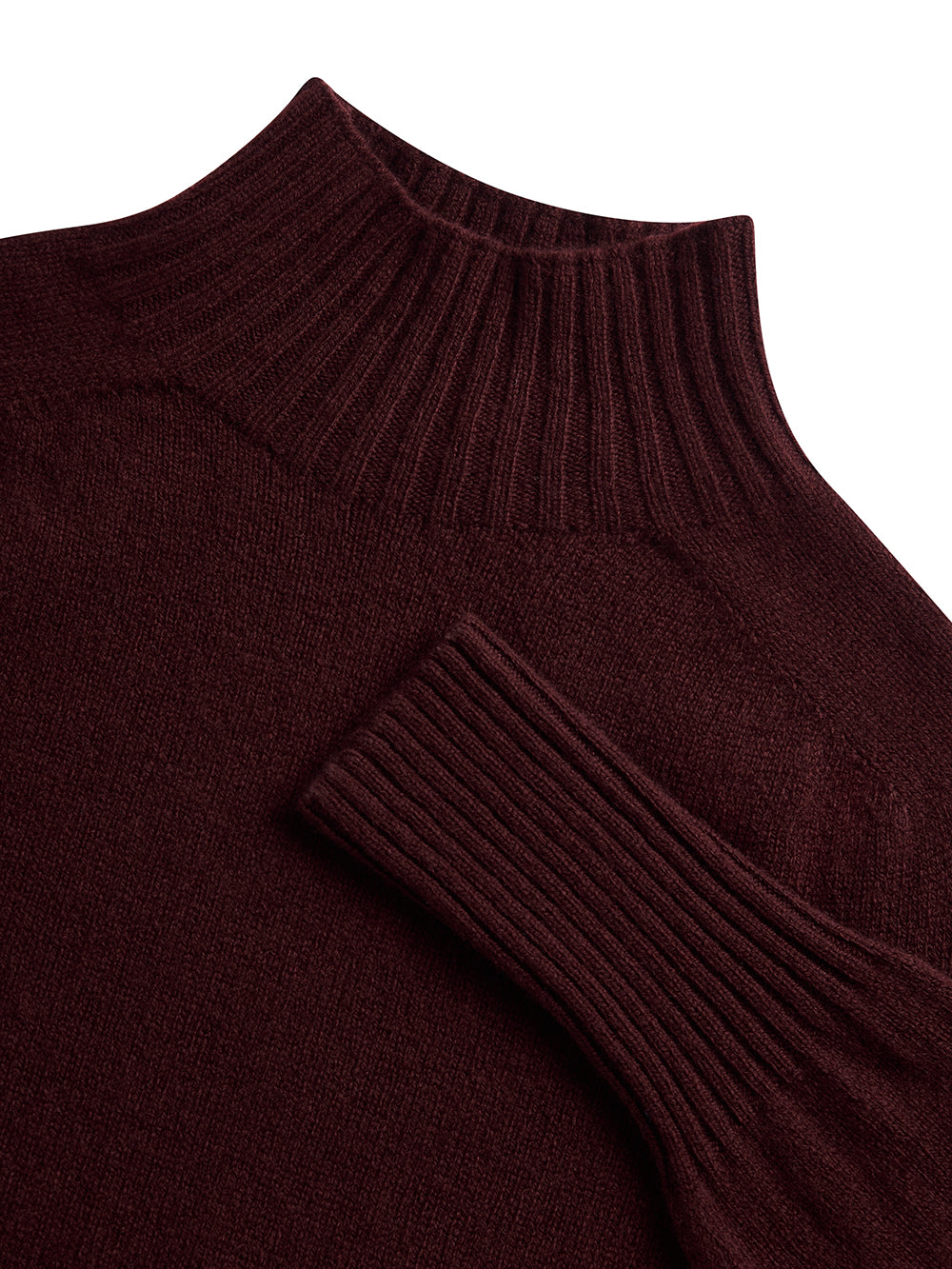 Burgundy Mock Turtleneck Sweater
