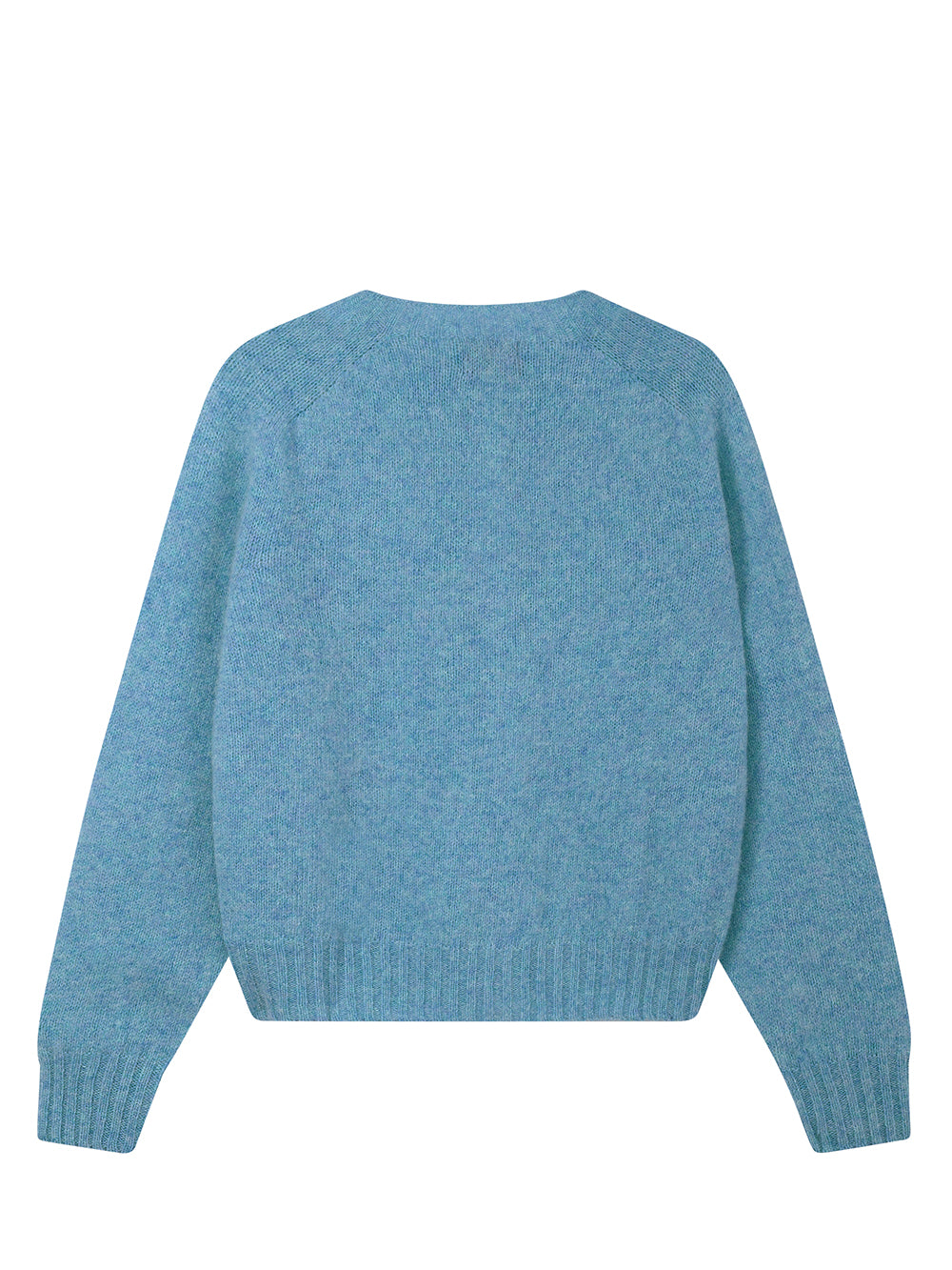Light Blue Brushed Wool Cardigan