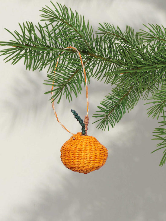 Woven Orange Tree Decoration