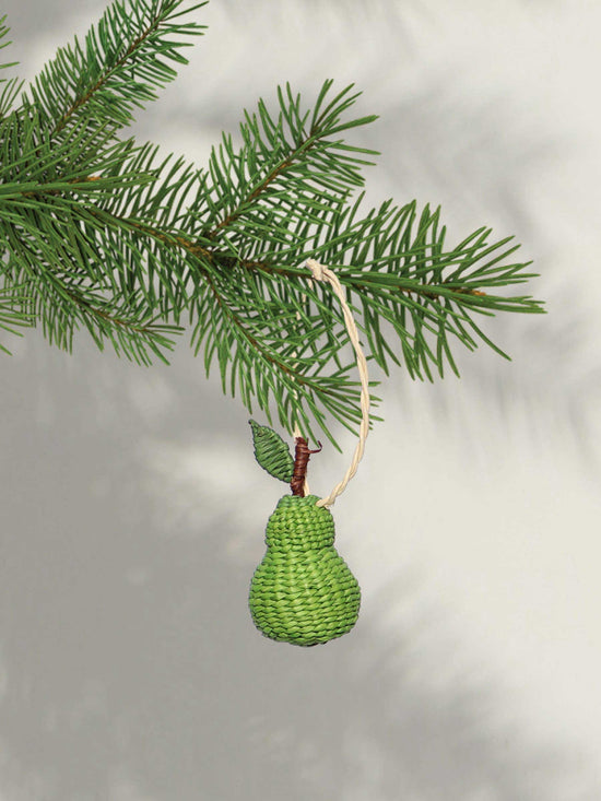 Woven Pear Tree Decoration