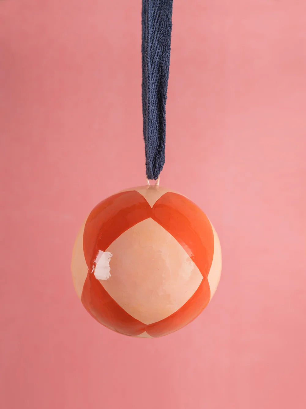 Orange & Pink Harlequin Bauble