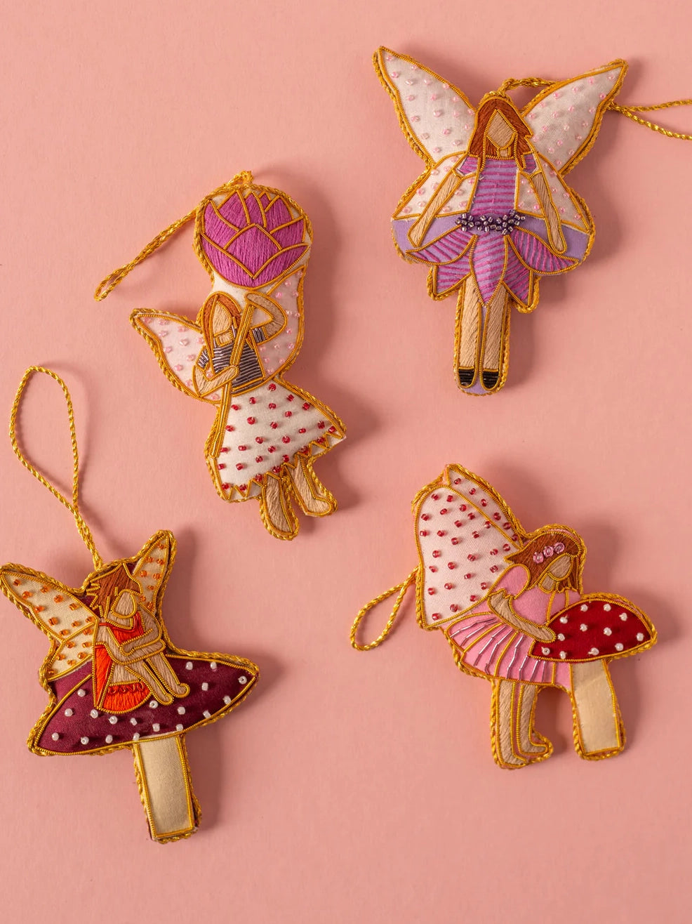 Fairy & Toadstool Beaded Decoration