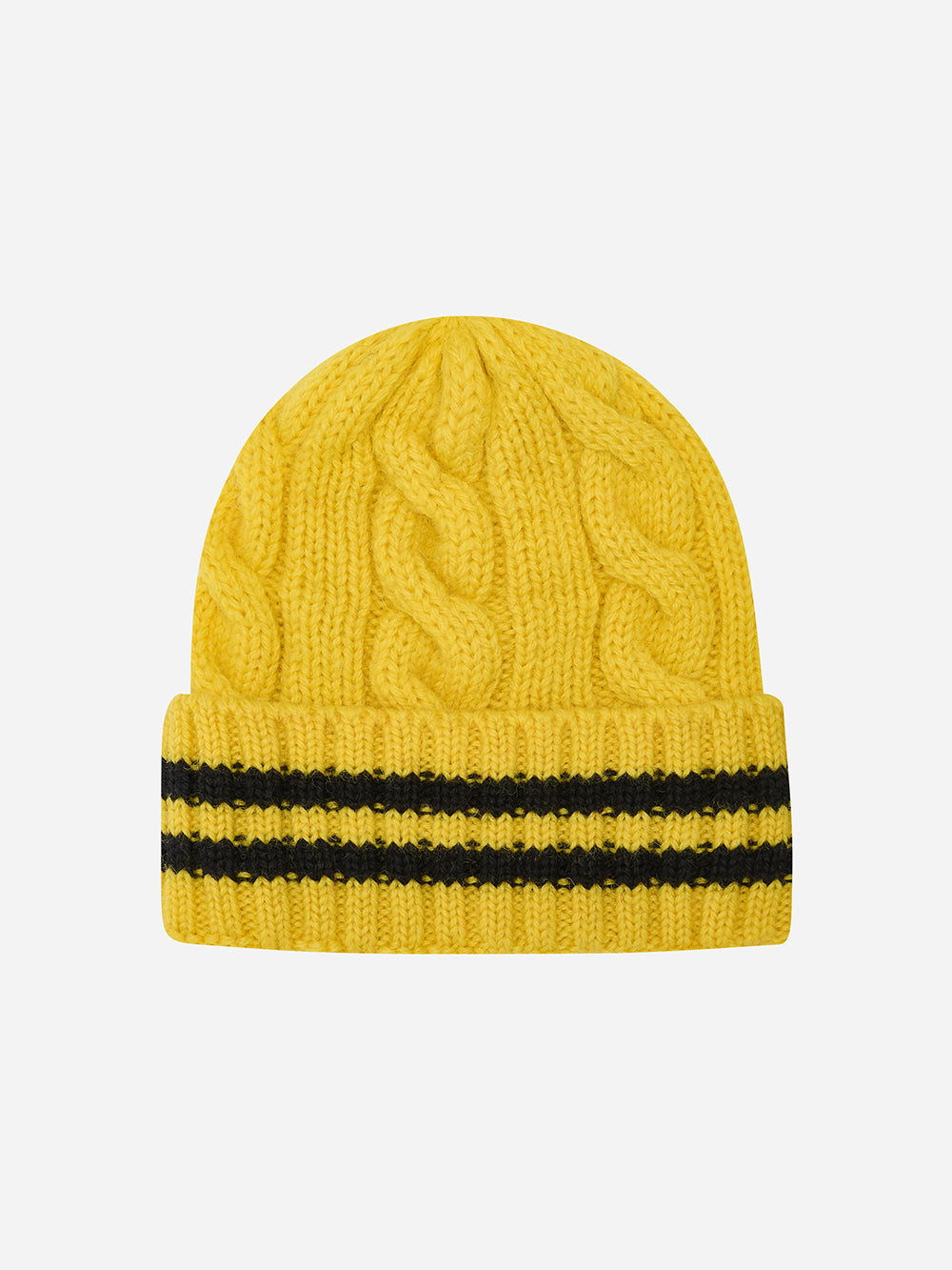 Yellow & Black Chunky Knit Hat