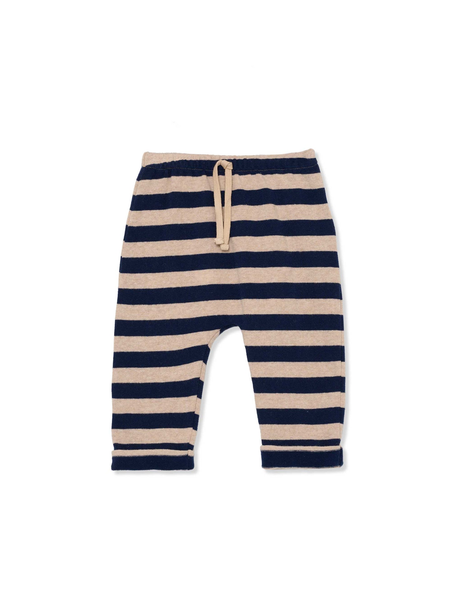 Navy Wide Stripes Baby Trousers