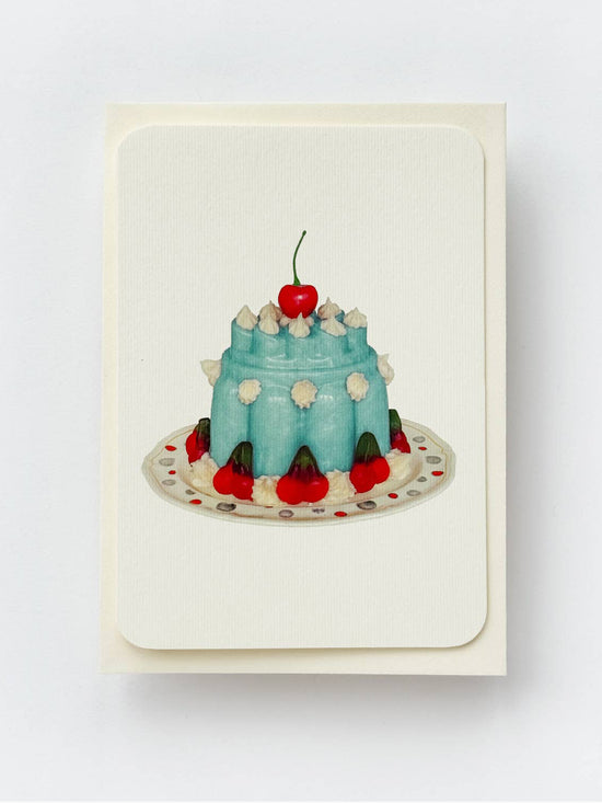 Violet Petal Cream Blancmange Greeting Card