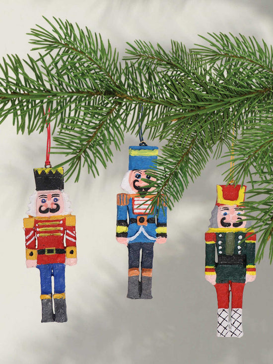 Trio of Nutcracker Tree Decorations