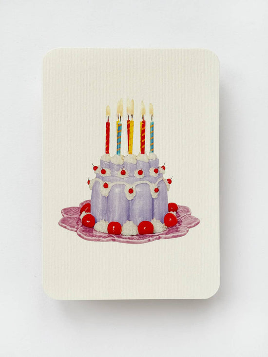 Lavender Cream Blancmange Greeting Card