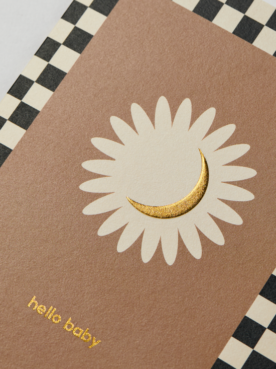 Hello Baby Moon Card