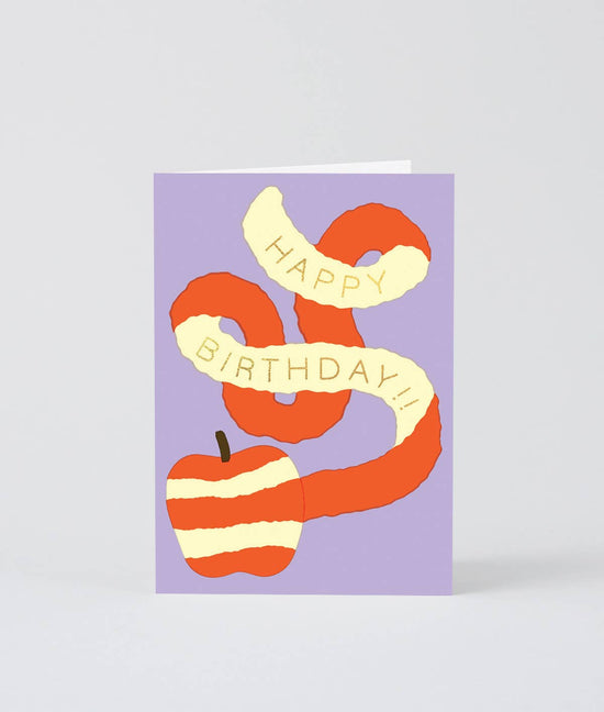 Happy Birthday Apple Greetings Card
