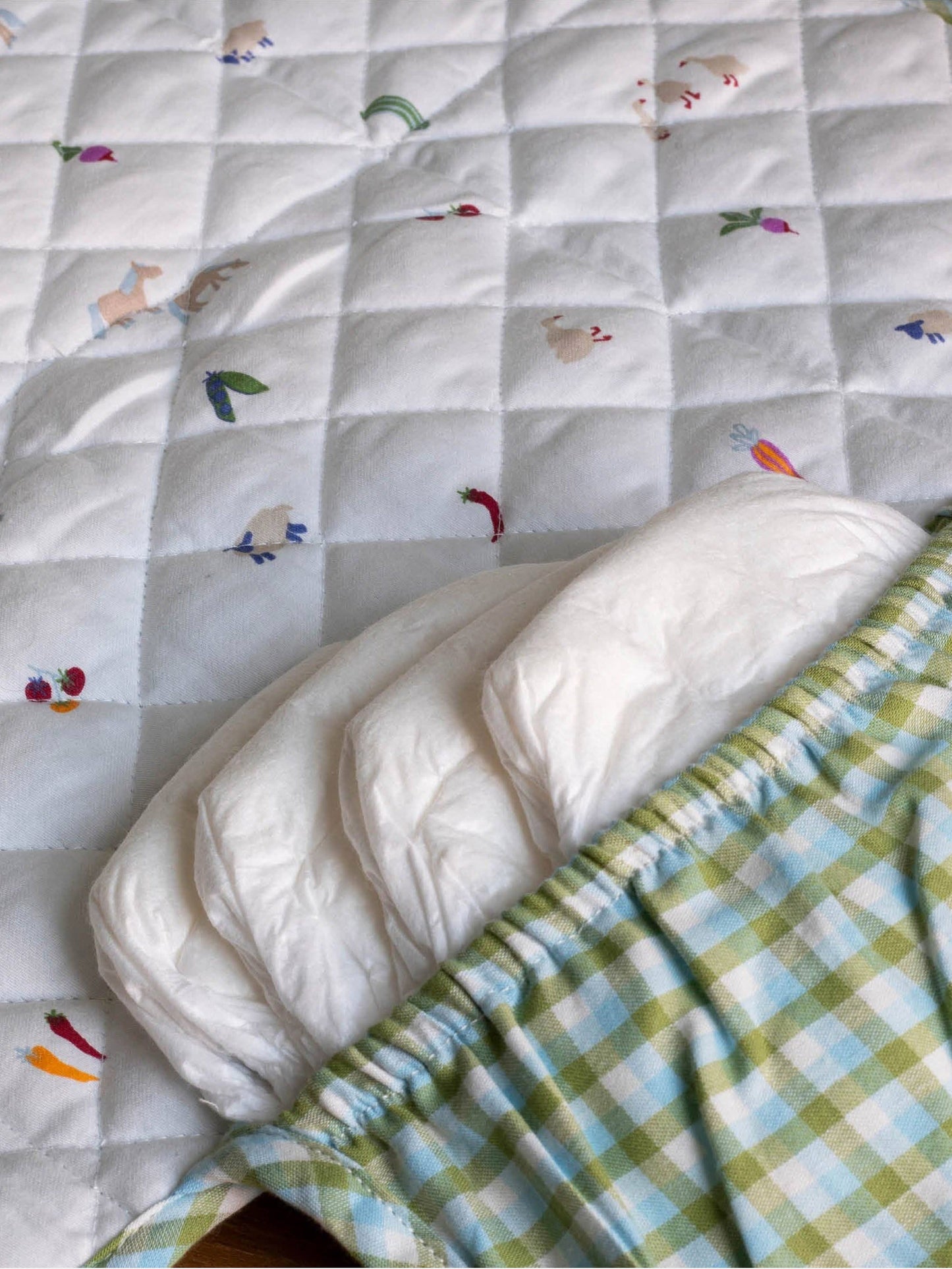 Greenhouse Gingham Cotton Travel Baby Changing Mat