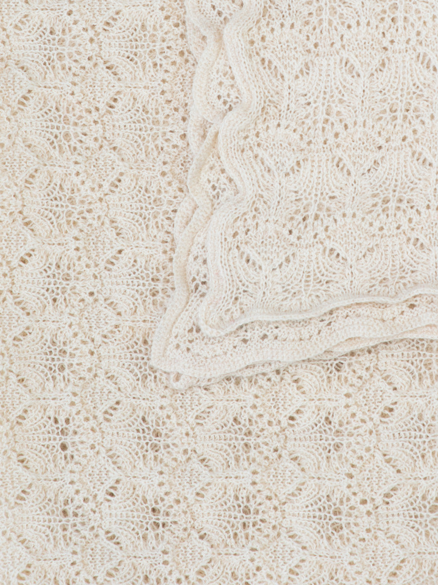 Creme Alpaca Baby Blanket